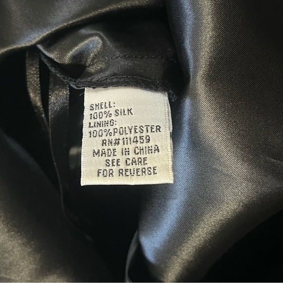 WHBM Silk Asymmetrical Hem Drape Neck Black Dress Size 6 - Picture 4 of 7